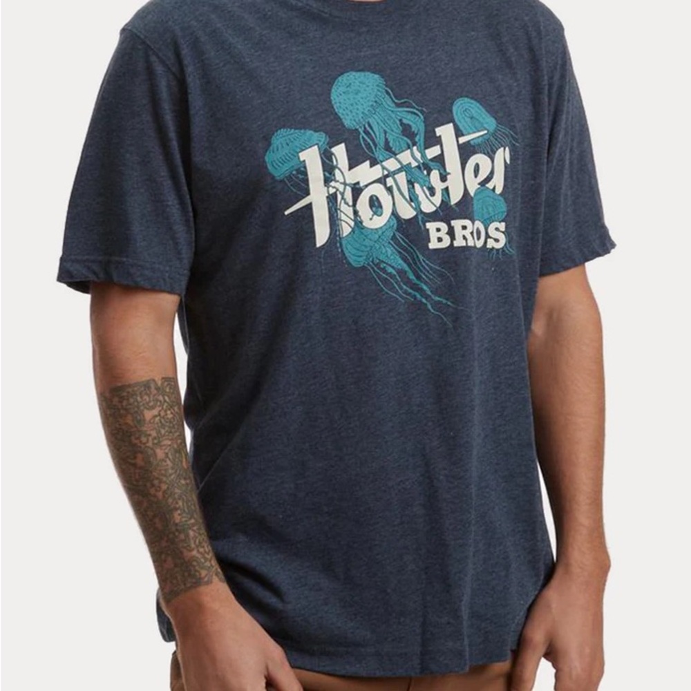 Howler Brothers Blue Short Sleeve Tee Retro Graphic